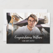 Invitation de fête de remise de diplôme avec écrit (Dos)