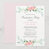 Invitation de fête de remise de diplôme avec jolie (Devant / Derrière)