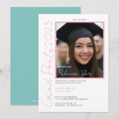 Invitation de fête de remise de diplôme avec photo (Devant / Derrière)