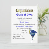 Invitation de fête de remise de diplôme élégante b (Debout devant)