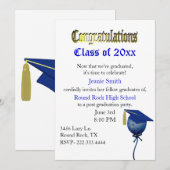 Invitation de fête de remise de diplôme élégante b (Devant / Derrière)