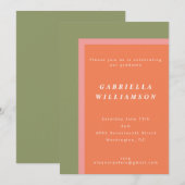 Invitation de fête de remise de diplôme Moderne Bl (Devant / Derrière)