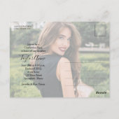 Invitation de fête de remise de diplôme noire en 4 (Dos)