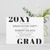 Invitation de fête de remise de diplômes en typogr (Debout devant)