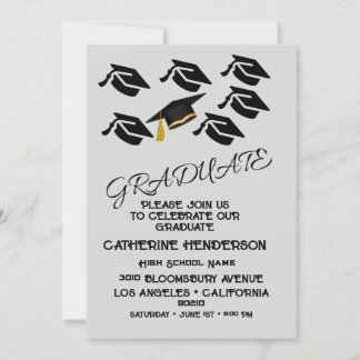 Invitation de fête de remise de diplômes minimalis