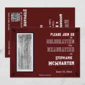 Invitation de fête de remise de diplômes Modern De (Devant / Derrière)