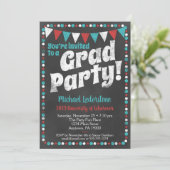 Invitation de fête de remise de diplômes sur table (Debout devant)