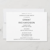 Invitation de fête de remise des diplômes avec pho (Dos)