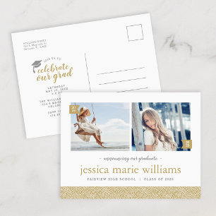 Invitation de fête de remise des diplômes avec pho