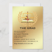 Invitation de fête de remise des diplômes d'avocat (Devant)