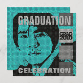 Invitation de fête de remise des diplômes de (Devant / Derrière)