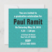 Invitation de fête de remise des diplômes de (Dos)