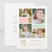 Invitation de fête de remise des diplômes de (Devant / Derrière)