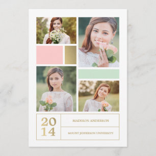 Invitation de fête de remise des diplômes de