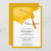 Invitation de fête de remise des diplômes de (Devant / Derrière)