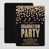Invitation de fête de remise des diplômes de (Devant / Derrière)