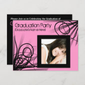 Invitation de fête de remise des diplômes de (Devant / Derrière)