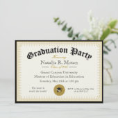 Invitation de fête de remise des diplômes de (Debout devant)