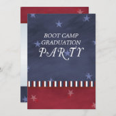 Invitation de fête de remise des diplômes de Boot (Devant / Derrière)