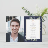 Invitation de fête de remise des diplômes de l'éco (Debout devant)