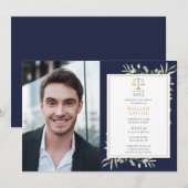 Invitation de fête de remise des diplômes de l'éco (Devant / Derrière)