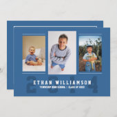 Invitation de fête de remise des diplômes de photo (Devant / Derrière)