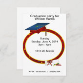 Invitation de fête de remise des diplômes d'enfant (Devant / Derrière)