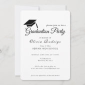 Invitation de fête de remise des diplômes formelle (Dos)