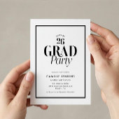Invitation de fête de remise des diplômes moderne