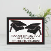 Invitation de fête de remise des diplômes pour des (Debout devant)