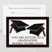 Invitation de fête de remise des diplômes pour des (Devant / Derrière)