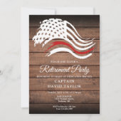 Invitation de fête de retraite de pompier de ligne (Devant)