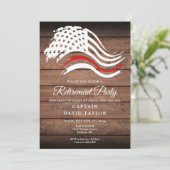 Invitation de fête de retraite de pompier de ligne (Debout devant)