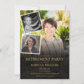 Invitation de fête de retraite en collage photo (Devant)