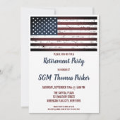 Invitation de fête de retraite militaire avec drap (Devant)