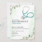 Invitation de fête de retraite pour médecin infirm (Devant)