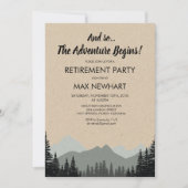 Invitation de fête de retraite rustique (Devant)