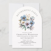 Invitation de fête de retraite sous une arche flor (Devant)