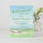 Invitation de fête de retraite verte sur le thème (Debout devant)