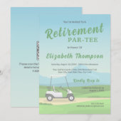 Invitation de fête de retraite verte sur le thème (Devant / Derrière)