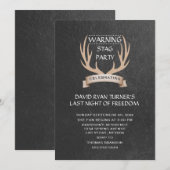 Invitation de fête de Ruban de bois de cerf à la c (Devant / Derrière)