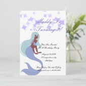 Invitation de fête de sirène pour filles (Debout devant)