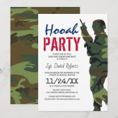 Invitation de fête de soldat militaire (Devant / Derrière)