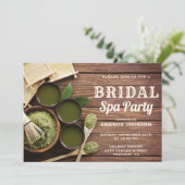 Invitation de fête de spa vert pour une douche de (Debout devant)