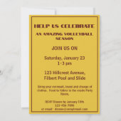 Invitation de fête de sport de football sur mesure (Dos)