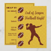 Invitation de fête de sport de football sur mesure (Devant / Derrière)