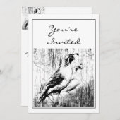 Invitation de fête de style vintage pour la fête d (Devant / Derrière)