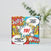 Invitation de fête de super-héros (Debout devant)