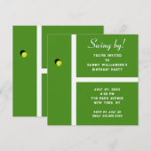 Invitation de fête de tennis créative (Devant / Derrière)