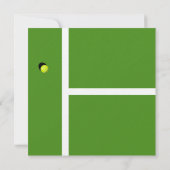 Invitation de fête de tennis créative (Dos)